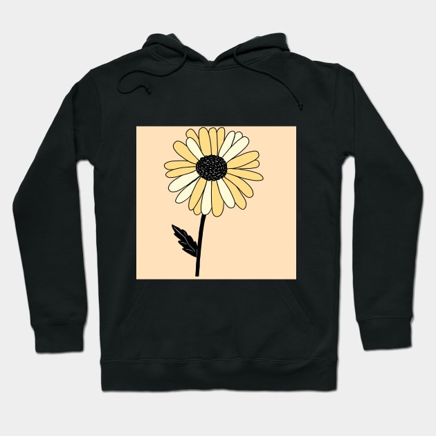 Yellow Daisy Flower Hoodie by bloomingviolets